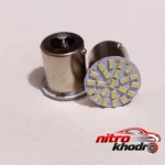 نمای جزئیات لامپ چراغ عقب خودرو تک کنتاکت سفید LED حرکت و نصب پشتی