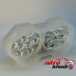 نمای جزئیات پروژکتور ال ای دی دو حالته 18 وات مدل فلش زن حرکت و نصب پشتی