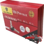 نمای جزئیات هدلایت TOBYs M8 Pro Max با نور یخی و فن خنک کننده حرکت و نصب پشتی