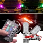 نمای جزئیات لامپ خودرو سکن چند حالته RGB با 16 رنگ کنترلی حرکت و نصب پشتی