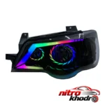 نمای جزئیات چراغ جلو فولکالر Turbo گروه پژوهش صنعت مدرن برای پراید حرکت و نصب پشتی