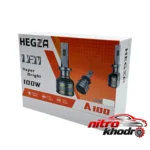 نمای جزئیات هدلایت لامپ خودرو ZIMMER HEGZA A100 با نور یخی حرکت و نصب پشتی