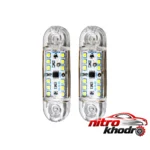 نمای جزئیات چراغ فلاشر اسپرت خودرو - بسته دو عددی تزیینی حرکت و نصب پشتی