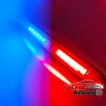 نمای جزئیات چراغ فدرالی خودرو پلیسی LED با 5 افکت نور حرکت و نصب پشتی