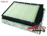 نمای بسته بندی فیلتر کابین خودرو طرح اصلی مناسب رنو مگان برچسب و بسته بندی