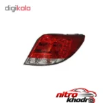 نمای جزئیات چراغ عقب مدرن دنا با نوار آب بندی حرکت و نصب پشتی