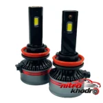 نمای جزئیات هدلایت لامپ خودرو زیمر مدل X200 پایه H11 با نور یخی حرکت و نصب پشتی