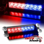 نمای جزئیات چراغ پلیسی LED مناسب خودروهای سواری حرکت و نصب پشتی