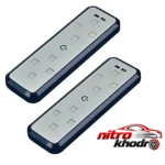 نمای جزئیات چراغ هشدار دهنده درب خودرو شارژی LED دو عددی حرکت و نصب پشتی