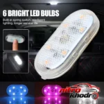 نمای جزئیات چراغ سقف خودرو اکی یس LED چند رنگ اسپرت حرکت و نصب پشتی