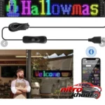 نمای جزئیات تابلو روان ال ای دی تزئینی خودرو مدل پنل ماتریکسی حرکت و نصب پشتی