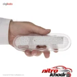 نمای جزئیات چراغ اس ام دی سقف خودرو ایس با 34 لامپ حرکت و نصب پشتی