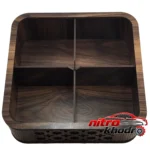 نمای کناری جعبه پذیرایی LZ-1 با بدنه MDF و در پلکسی شیک پروفایل و ساختار