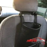 نمای کناری سطل زباله خودرو چرمی با طراحی زیبا و کاربردی پروفایل و ساختار