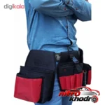 نمای کناری کیف ابزار کمری ایزی با جنس برزنت باکیفیت پروفایل و ساختار