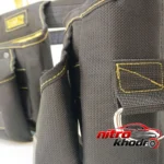 نمای کناری کیف ابزار کمری دیوالت با طراحی کاربردی پروفایل و ساختار