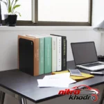 نمای کناری پایه نگهدارنده کتاب فلزی مدل DS بسته 4 عددی پروفایل و ساختار