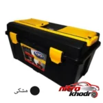 نمای کناری جعبه ابزار کارا با دو طبقه و 12 محفظه پروفایل و ساختار