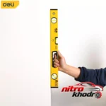 نمای کناری تراز دلی فلزی با آهن ربا و درجه بندی دقیق پروفایل و ساختار