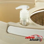 نمای کناری ست سطل و زمین شوی چرخشی همارا با سری قابل تعویض پروفایل و ساختار