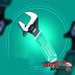نمای کناری آچار فرانسه توتال با دسته ارگونومیک و دو کاره پروفایل و ساختار