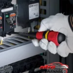 نمای کناری پیچ گوشتی جغجغه ای وسل مدل BallGrip با سری چهار سو پروفایل و ساختار