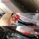نمای کناری گیره مشکل گشا GM-110 با قابلیت چنگکی و فنر انعطاف پذیر پروفایل و ساختار