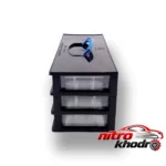 نمای کناری ارگانایزر ابزار پلاستیکی مدل BP-2A3 دو عددی با قفسه بندی پروفایل و ساختار