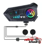 نمای در اتاق کلاه کاسکت بلوتوثی V10 با قابلیت اتصال سبک دیواری و مرجع اندازه