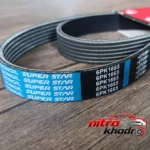 نمای کناری تسمه دینام دانگیل مدل 6PK1665 مخصوص پژو 405 و سمند پروفایل و ساختار