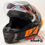 نمای کناری کلاه کاسکت فک متحرک استیل برد مدل Dark Rider پروفایل و ساختار