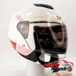 نمای کناری کلاه کاسکت فلش مدل Pink Rider با ویژگی های خاص پروفایل و ساختار