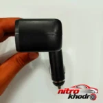 نمای کناری شارژر فندکی خودرو آلسون با نورپردازی و دو درگاه USB پروفایل و ساختار
