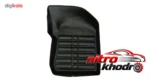 نمای کناری کفپوش سه بعدی لاستیکی خودرو با طراحی زیبا پروفایل و ساختار