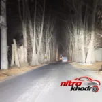 نمای در اتاق لنز چراغ خودرو زیمر با نور لیزر و پایه دو کنتاکت سبک دیواری و مرجع اندازه