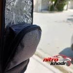 نمای جلو کیف کنار صندلی خودرو راچینا با سه محفظه کاربردی طراحی و جزئیات کلیدی