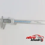 نمای جلو کولیس دیجیتال استنلیس با خوانش دقیق و دو واحد اندازه گیری طراحی و جزئیات کلیدی