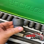نمای جلو جعبه آچار بکس راک فورس 24 عددی با درایور 1/ طراحی و جزئیات کلیدی