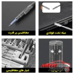 نمای جلو پیچ گوشتی 128 عددی سوپر با کیفیت سری های متنوع طراحی و جزئیات کلیدی