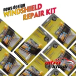 نمای جلو کیت ترمیم شیشه خودرو WINDSHIELD با مایع رزین و ابزار کامل طراحی و جزئیات کلیدی