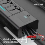 نمای جلو مبدل برق خودرو بیوا مدل NBQ-101 با توان 200 وات طراحی و جزئیات کلیدی