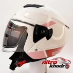 نمای جلو کلاه کاسکت فلش مدل Pink Rider با ویژگی های خاص طراحی و جزئیات کلیدی