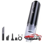 نمای جلو جارو شارژی باکیفیت کد 2311 برای نظافت خودرو چیدمان صفحه و نشانگرها