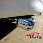 نمای جلو سر اگزوز خودرو مدل XTIPS02 با طراحی مدرن طراحی و جزئیات کلیدی