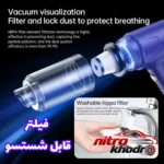نمای جلو جاروشارژی خودرو LT145 با طراحی زیبا و پرقدرت چیدمان صفحه و نشانگرها