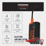 نمای جلو کمپرسور باد دیجیتال پرودو با فشار 150PSI چیدمان صفحه و نشانگرها