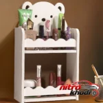 نمای جلو استند لوازم آرایشی خرسی با طراحی جذاب طراحی و جزئیات کلیدی