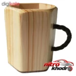 نمای جلو استند لوازم آرایش چوبی مدل BOU-B140 طراحی و جزئیات کلیدی
