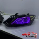 نمای جلو چراغ جلو خودرو گروه پژوهش صنعت مدرن مدل هگزا فولکالر چیدمان صفحه و نشانگرها