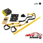 نمای جلو لوازم تناسب اندام تی آر ایکس مدل FORCE KIT با برنامه تمرینی طراحی و جزئیات کلیدی
